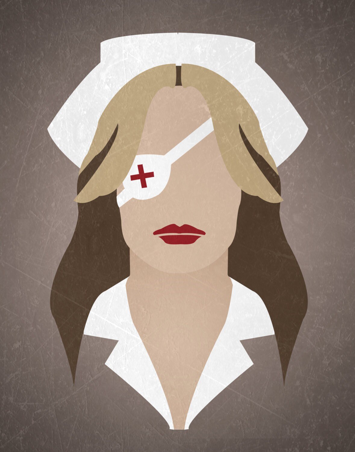 Minimalist Print inspired by Elle Driver from the films "Kill Bill Vol I & II"