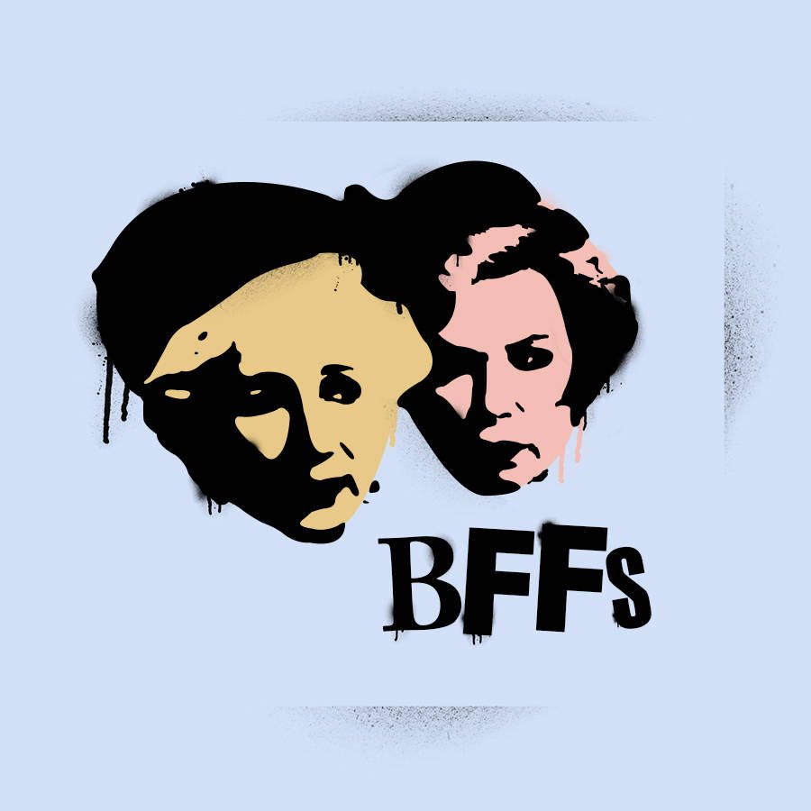 Minimalist Print inspired by Ouiser and Clairee from Steel Magnolias 12" x 12"