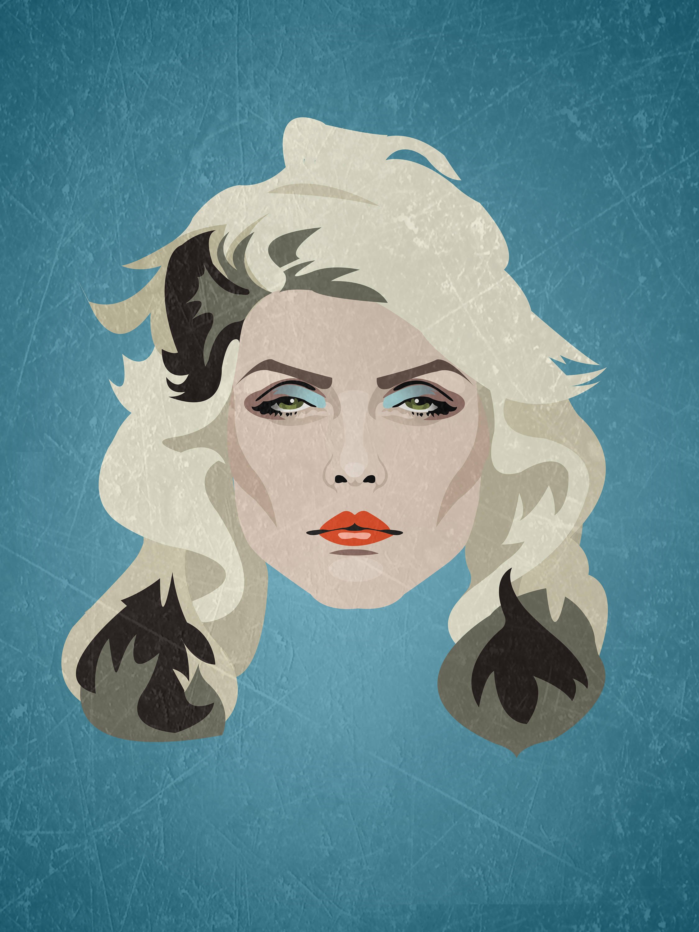 Minimalist design inspired by Debbie Harry of Blondie