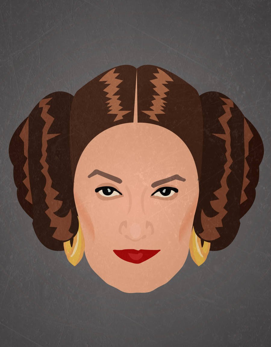 Minimalist Print inspired by Dorothy Zbornak and Princess Leia