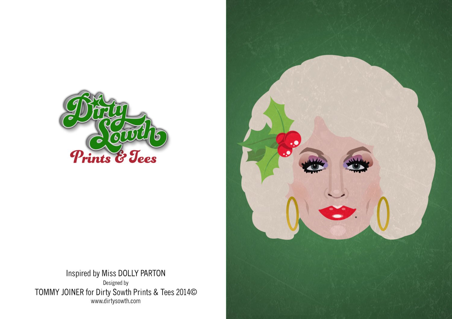 Minimalist 5x7 Dolly Parton Holiday Card