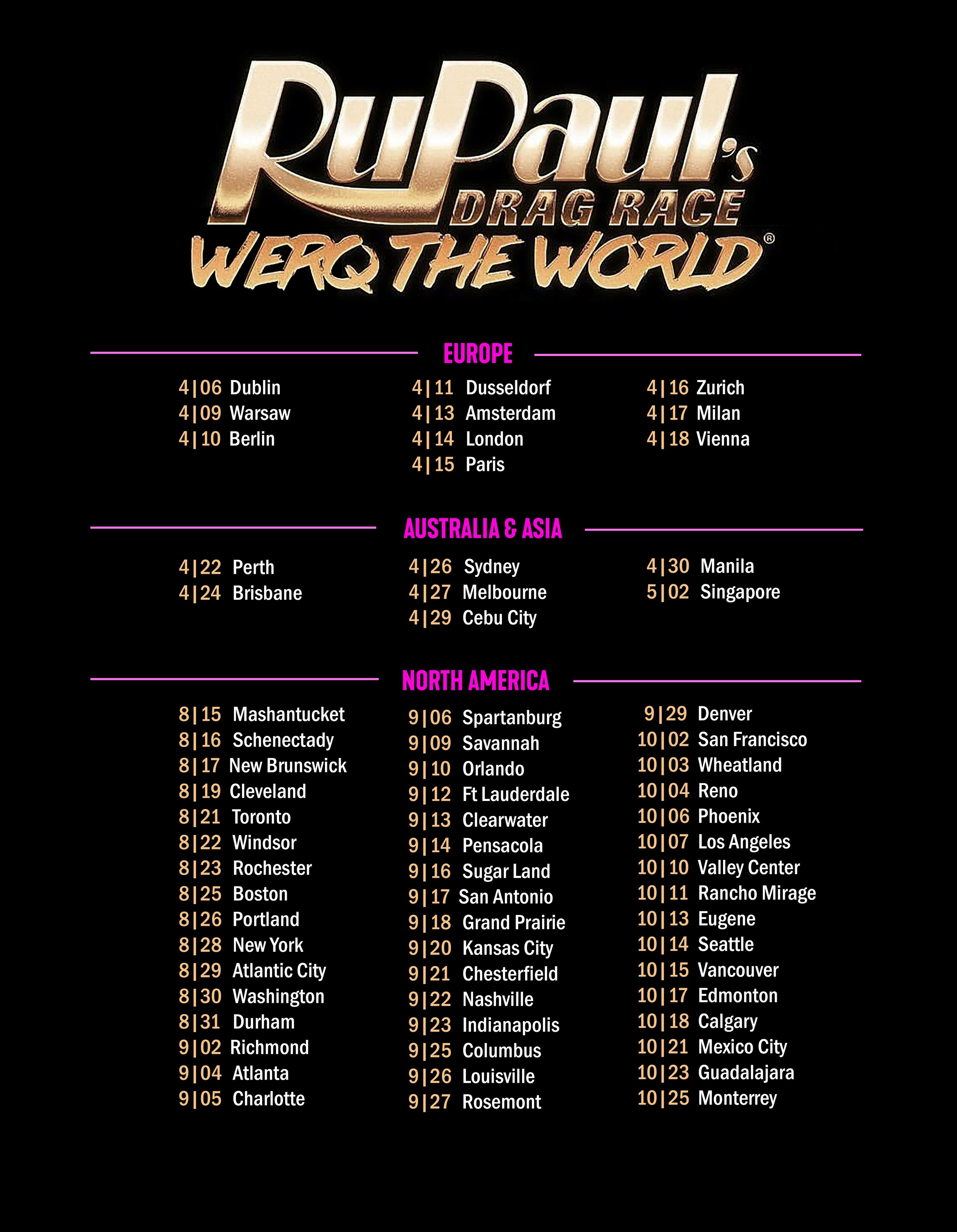 Werq The World 2025 Tour Tshirt Design Back