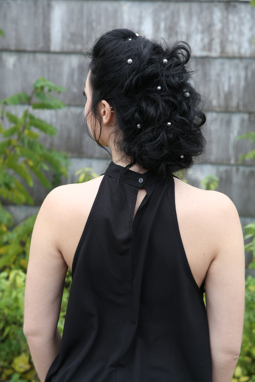 black hair updo for formal event minneapolis