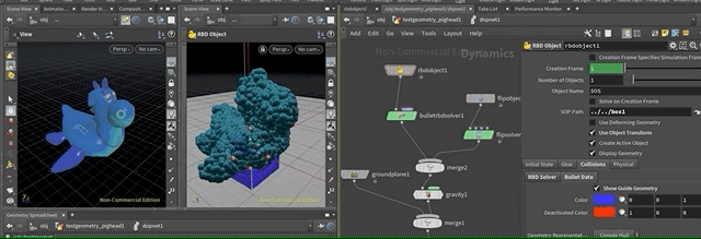 use particle flip to deform geo.gif