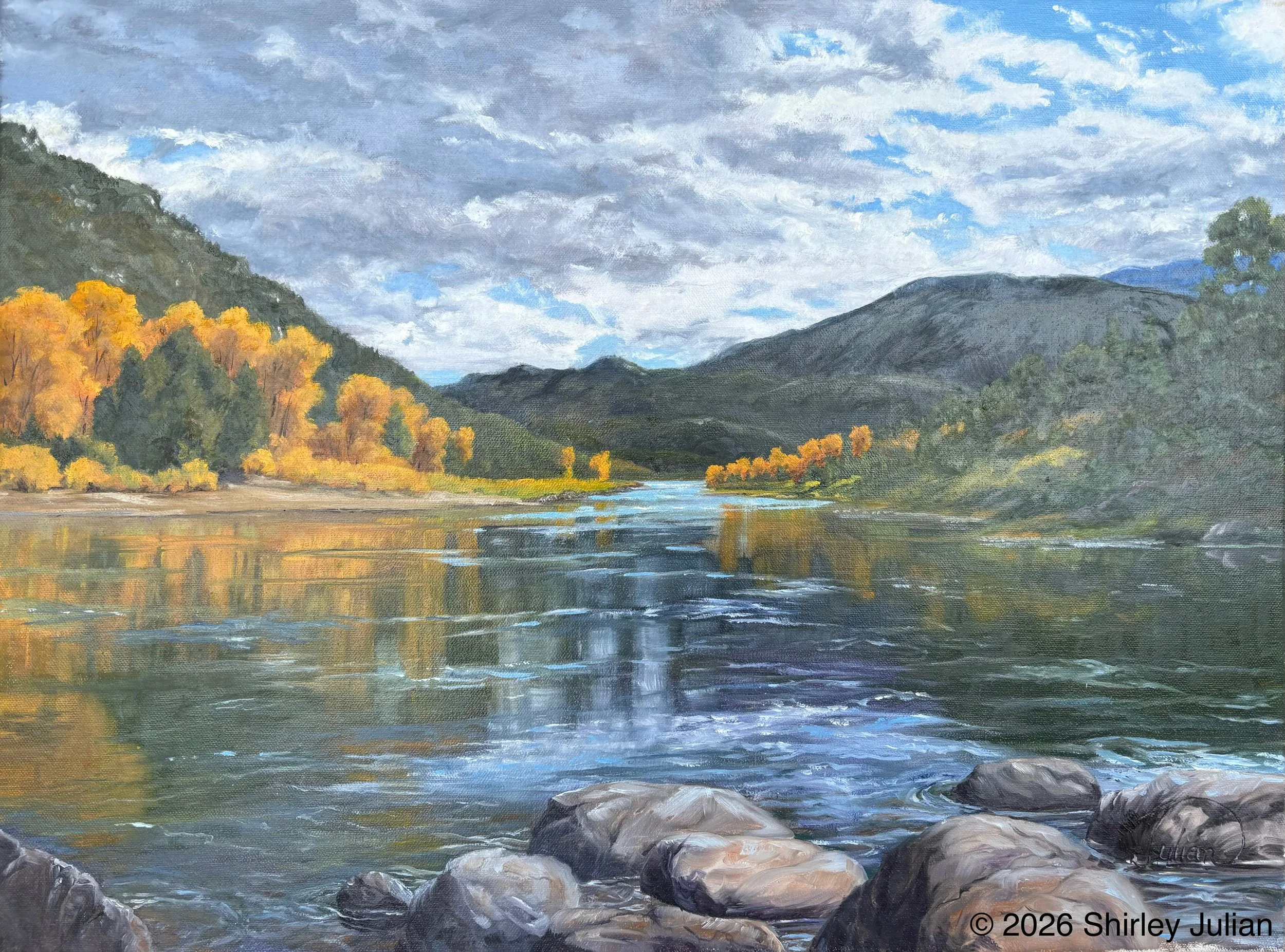 Yellowstone River at Carbella, oil on canvas, 18" x 24", unframed, $700 (Copy)