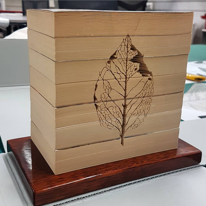 Kylie Stillman ‘The Venation’ 2014, hand-cut paperback books