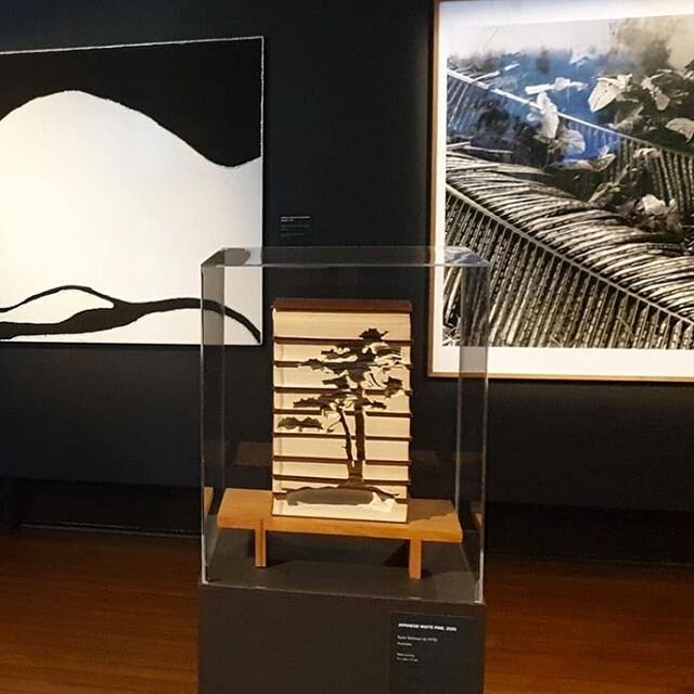 Thank you @penelopeseidler for sharing this install shot of &lsquo;Japanese White Pine&rsquo; 2005 book carving, now part of the collection of Maitland Regional Art Gallery and on exhibition until 16 February in &lsquo;Unfolding Time - Penelope Siedl