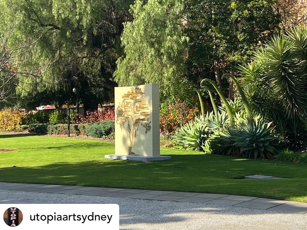 Posted @withregram &bull; @utopiaartsydney Kylie Stillman&rsquo;s Eucalypt is now installed beautifully in the garden of Government House in Adelaide. One of many works from the outstanding @agsa.adelaide collection installed in public places. Thanks