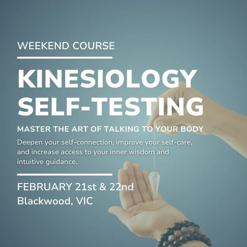 Kinesiology self-testing is a simple, practical way to tune into your body&rsquo;s innate intelligence and make decisions with more ease and confidence.

It can support you to:
&bull; feel more balanced and regulated
&bull; reduce mental overwhelm an