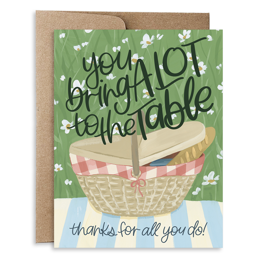  Picnic Thank You Greeting Card 