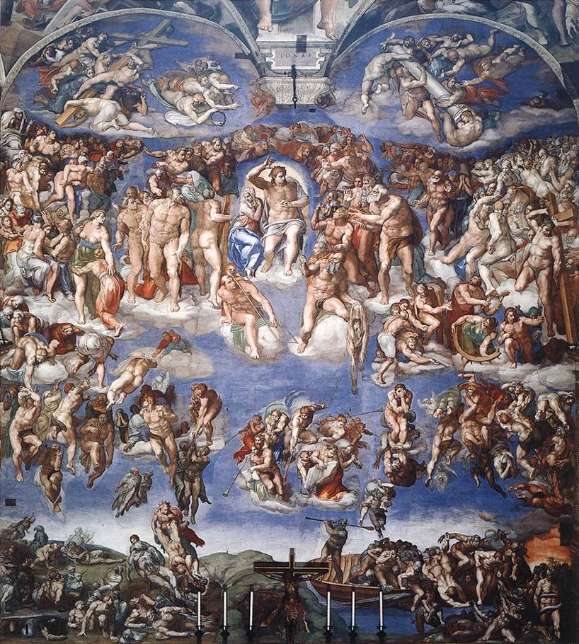 El juicio final de Miguel Ángel, la Capilla Sixtina, Roma 