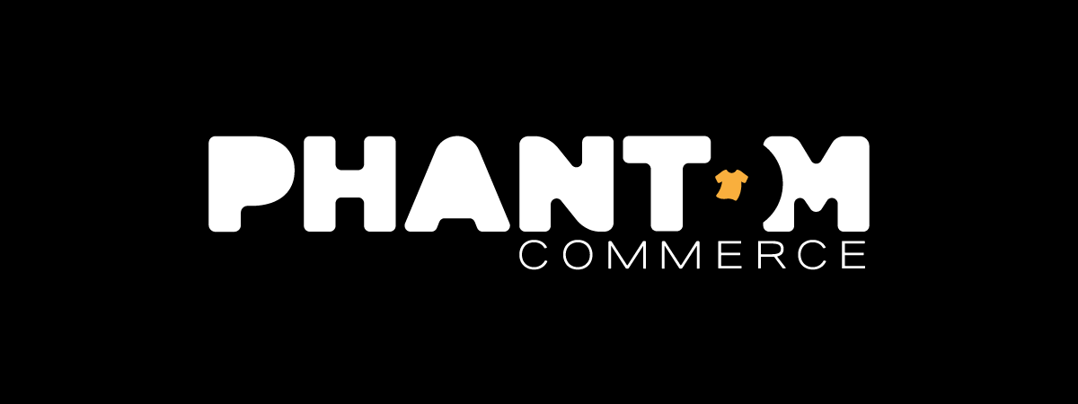 The Phantom logo is comprised of the custom typeface and the floating “Phantom Tee”. It balances a sleek black and white motif with a playful dash of color.