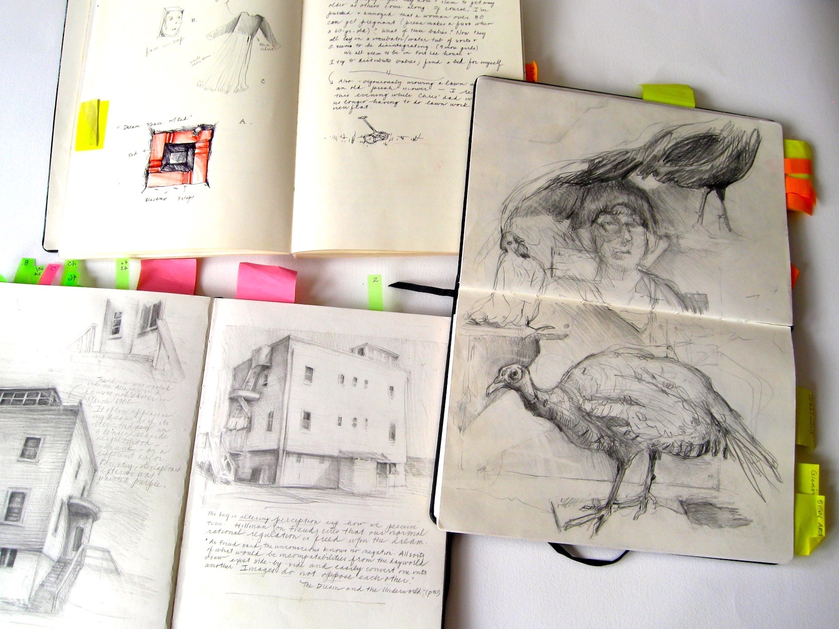 Various Research Sketchbooks