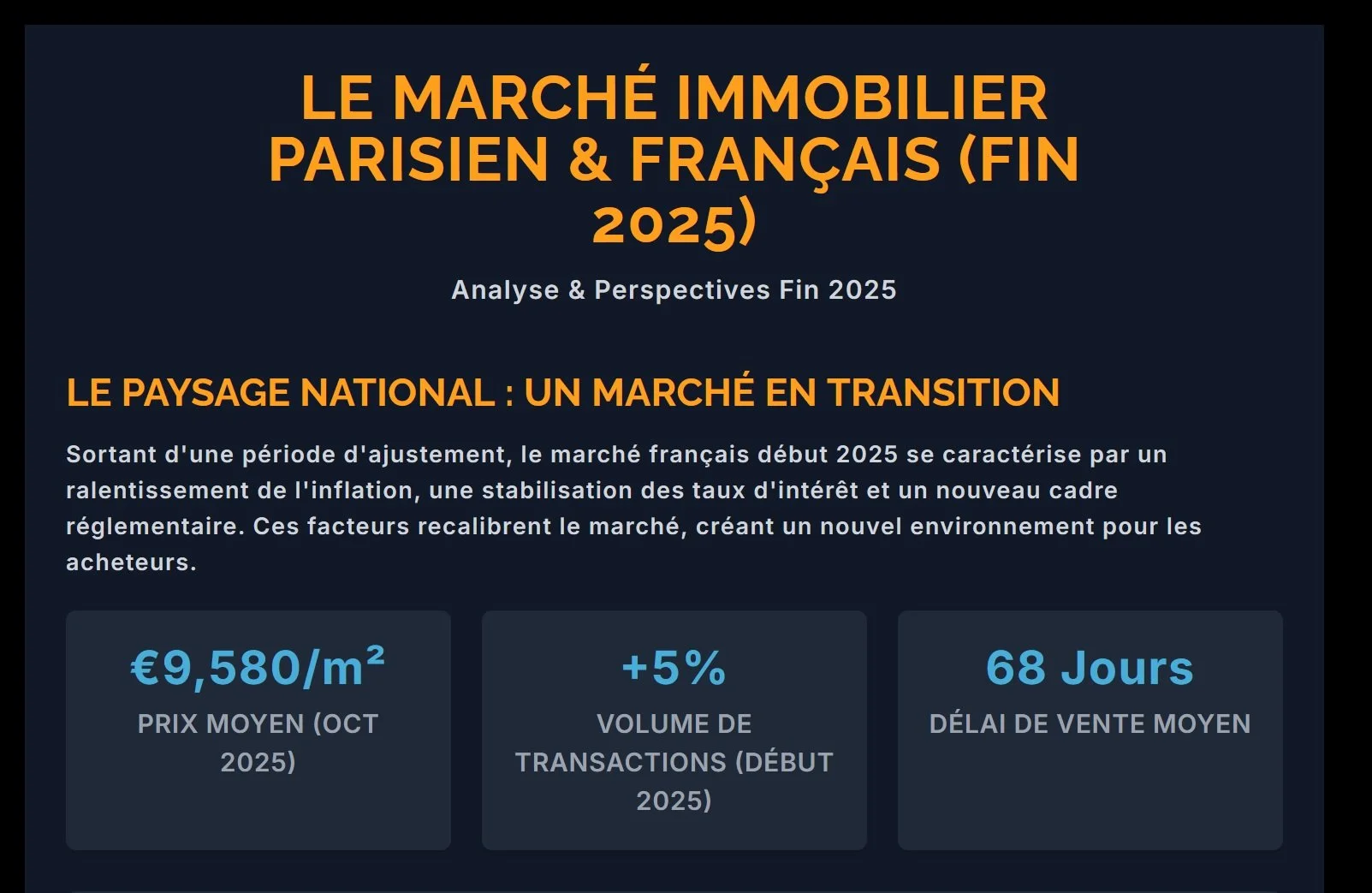 Marché immobilier parisien : l’année du rebond confirmé – octobre 2025