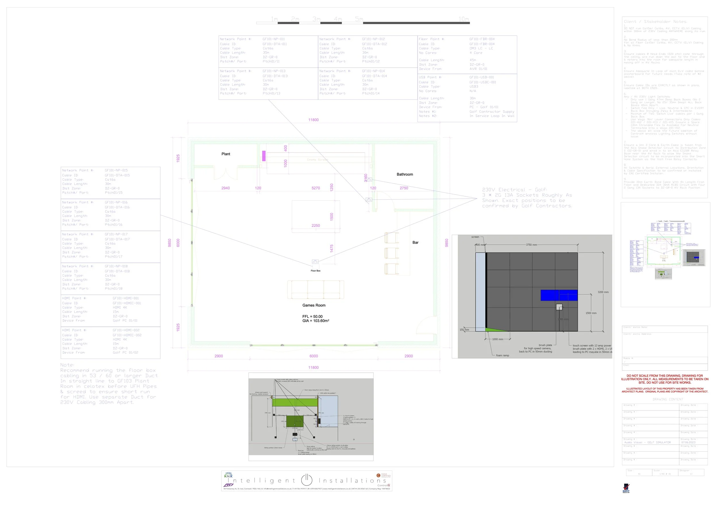 CAD Plans - Golf Simulator