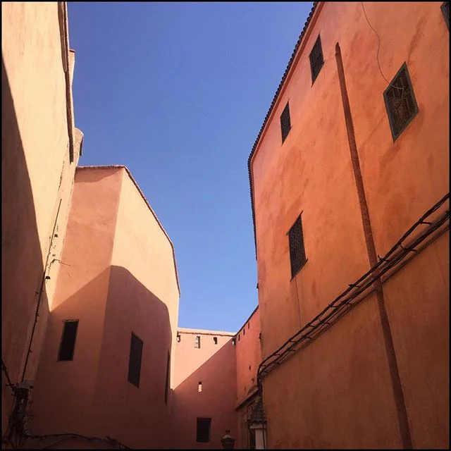 The simple shapes and colours of the M&eacute;dina. #marrakech #medina #eatpraymovemarrakesh