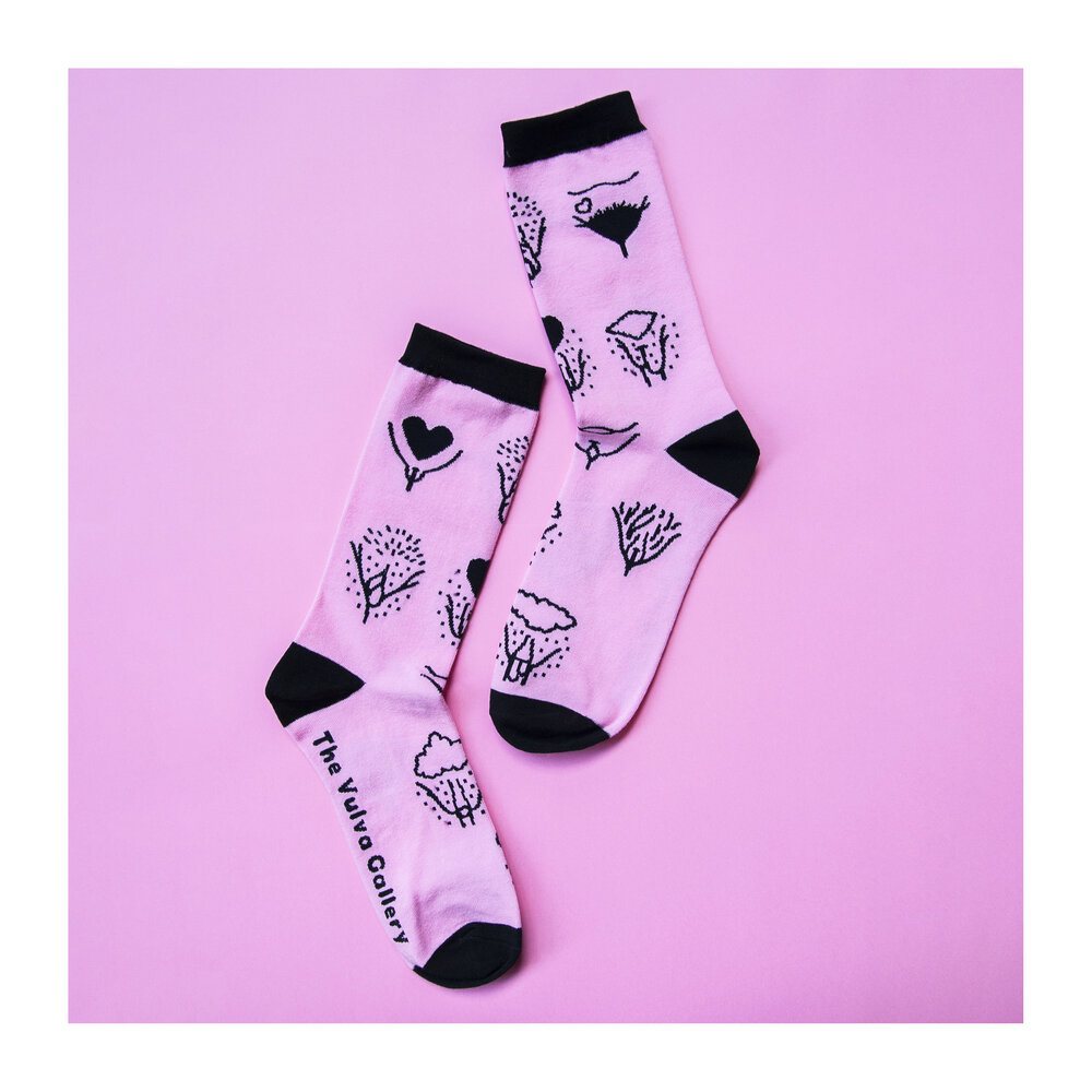 Women's Socks - Pink Derby Silks – Revelry Boutique Gallery