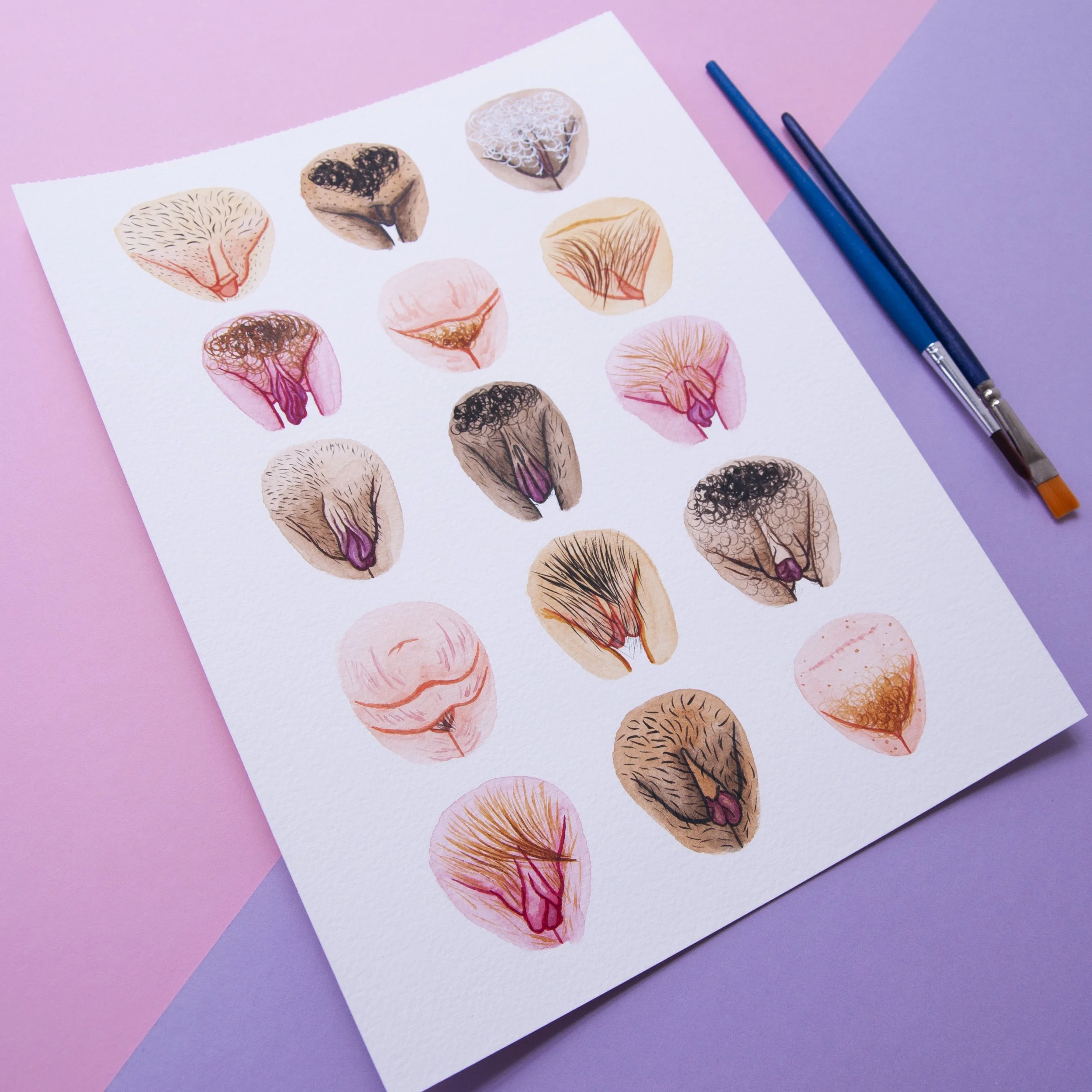 Original Watercolour Illustration The Vulva Gallery Original Watercolour Illustration The Vulva Gallery