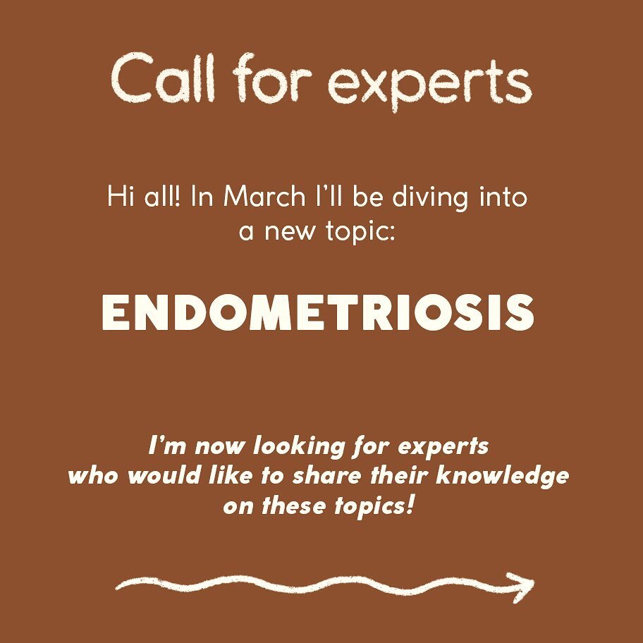 💛 Call for experts 💛 This year I&rsquo;m shining light onto a different theme, every other month. This gives me the opportunity to dive more deeply into the subjects.

I&rsquo;m inviting community members and experts to share their experiences and 