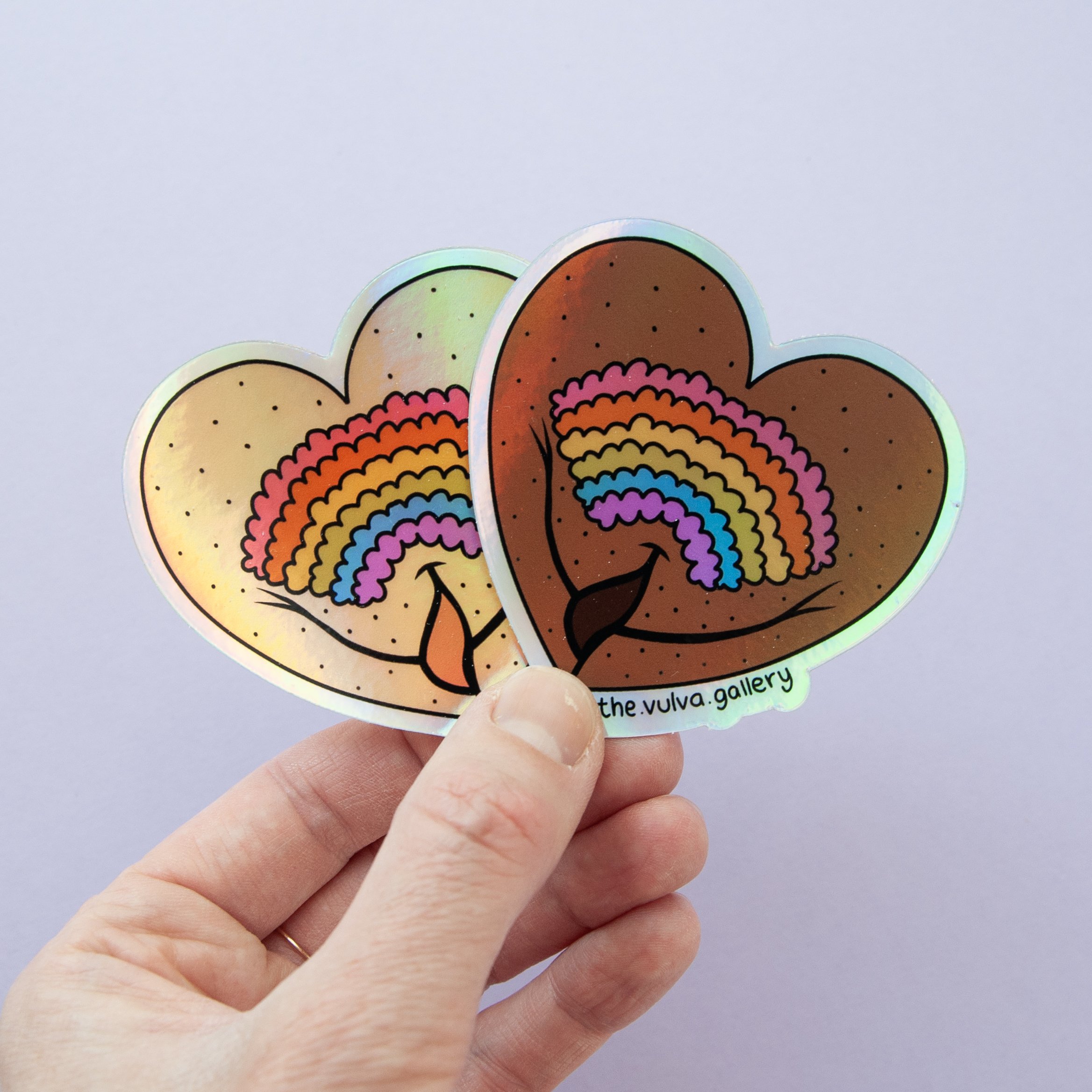 Rainbow Vulva – Brown – Sticker 1.2.jpg