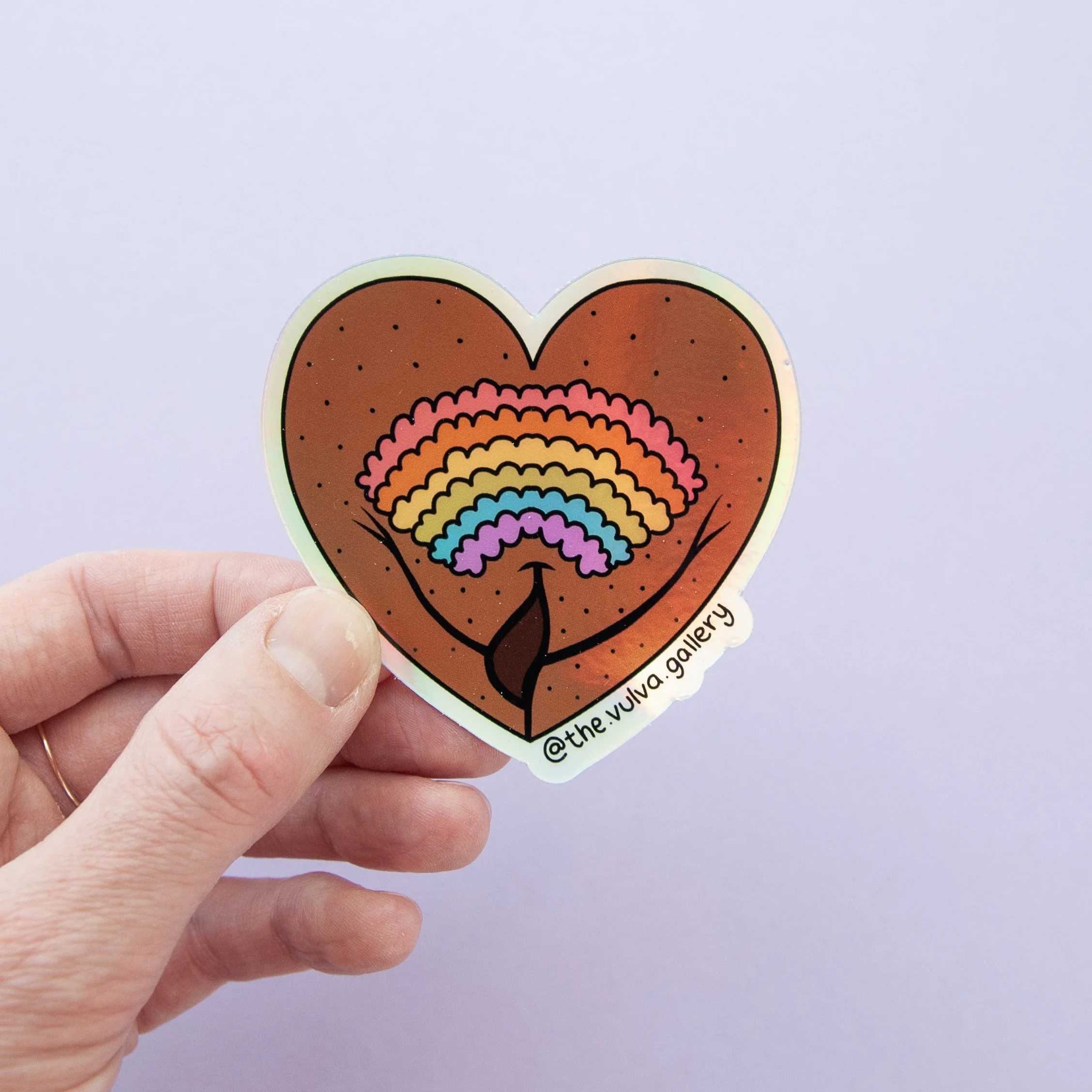 Rainbow Vulva – Brown – Sticker 1.3.jpg