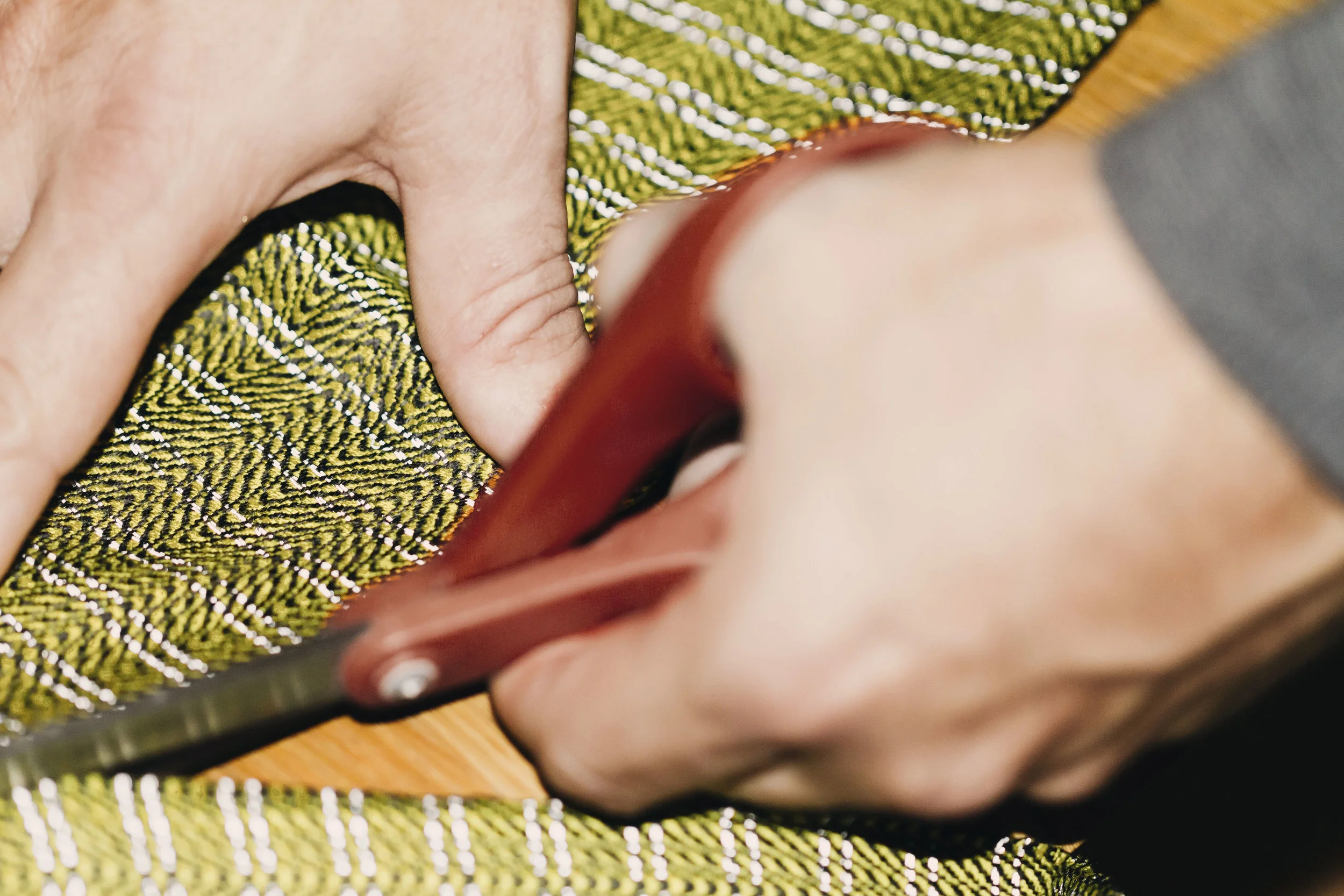Cutting the fabric