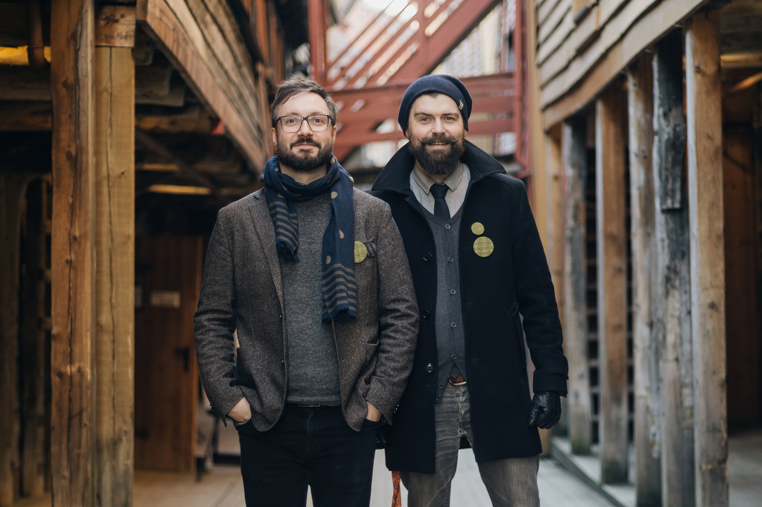 photography by: Jacob Lysgaard. Jørgen & Håvard at bryggen Bergen.