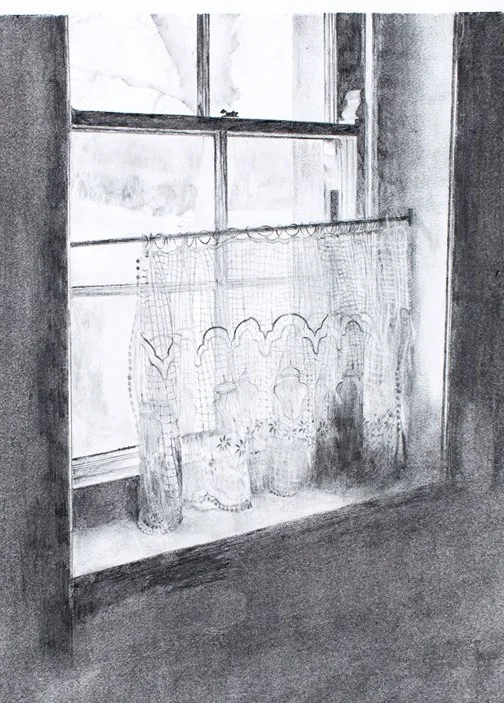 Be still pencil and charcoal on paper A4