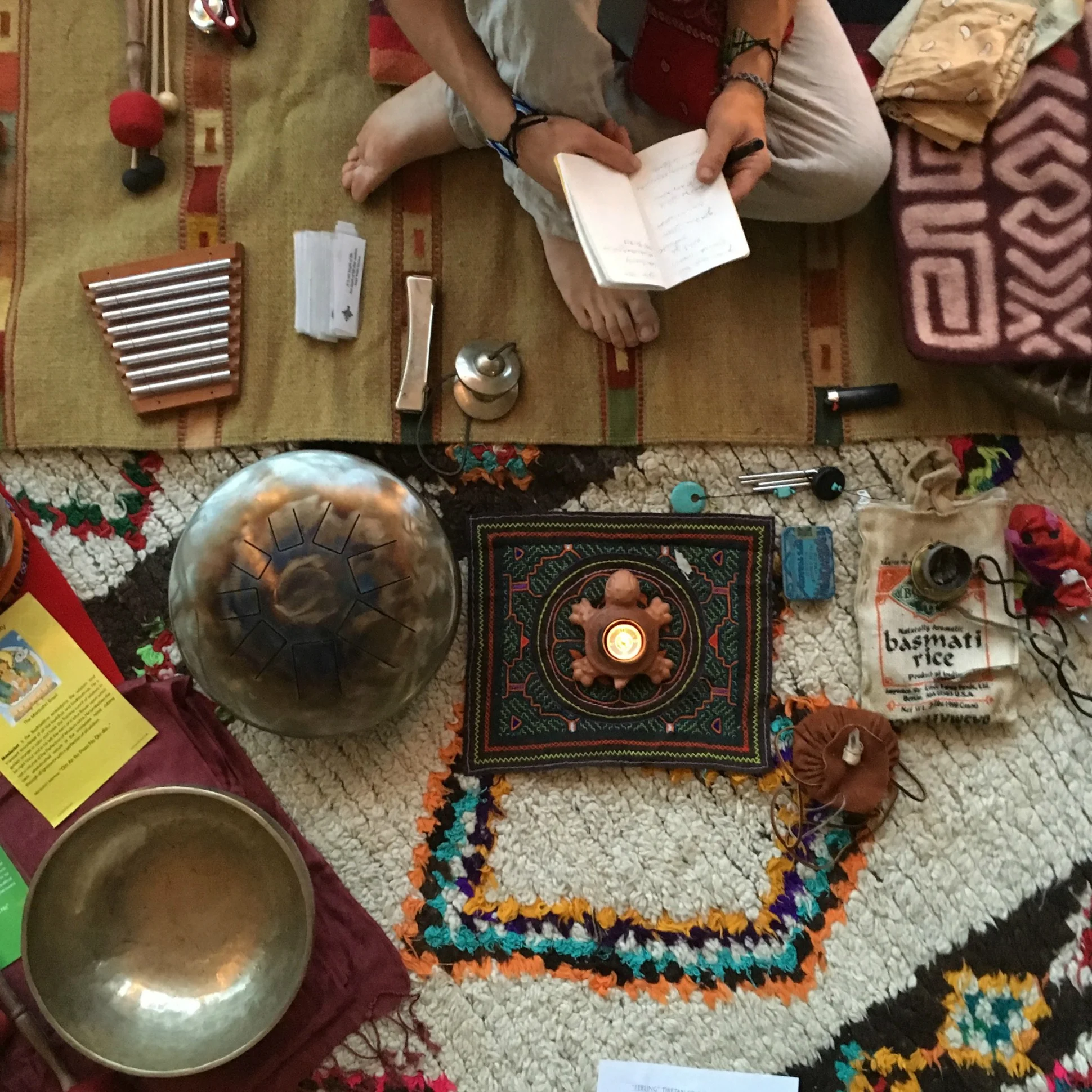 Tools/equipment used for sound healing.
