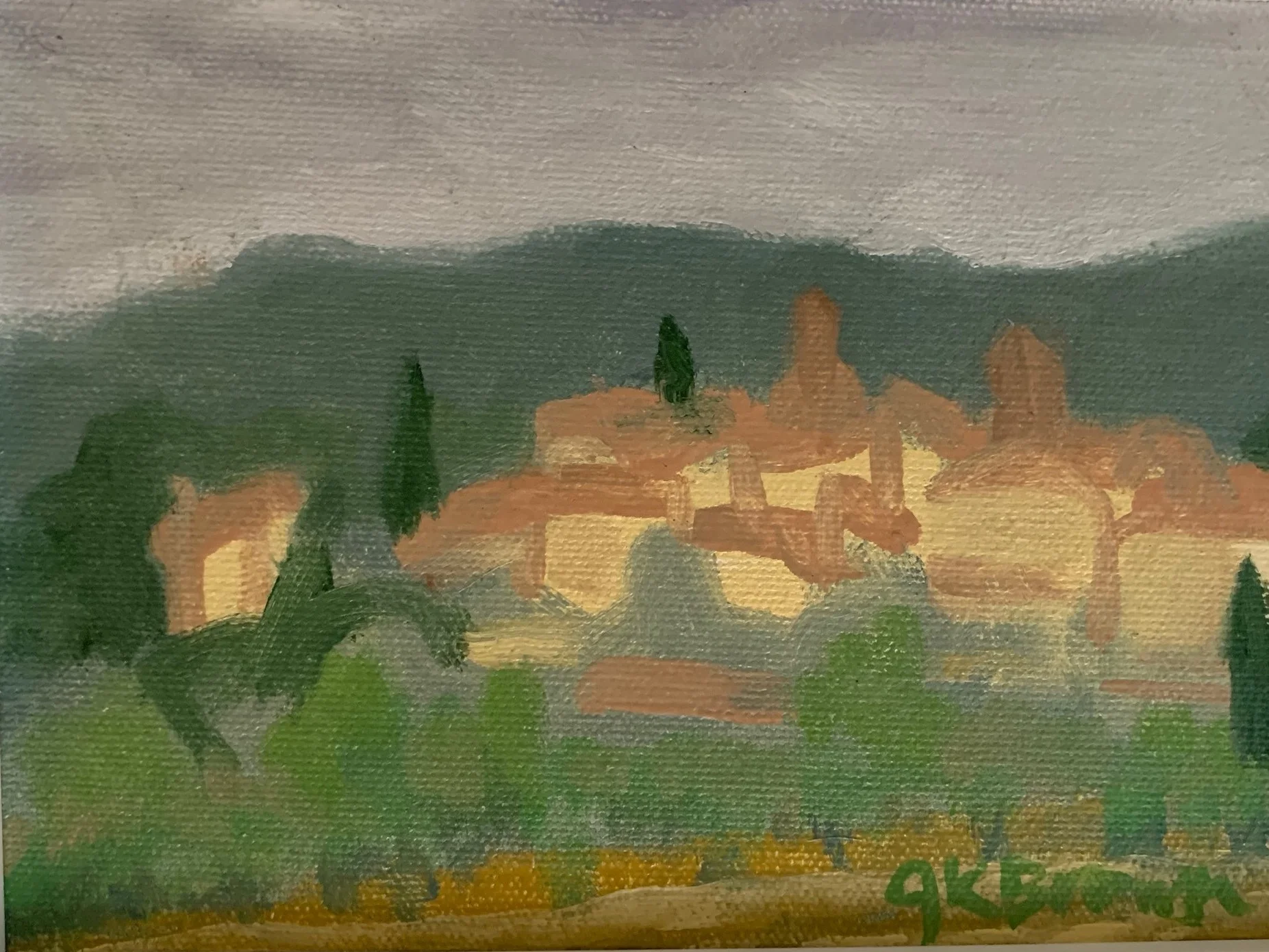 Provence, France, 4:x 6”, oil on panel