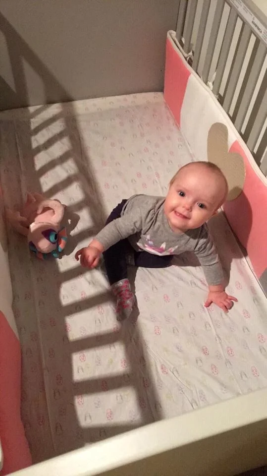 This happy baby sleeps through the night. Will wonders never cease?