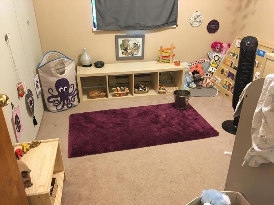 Her very small bedroom.