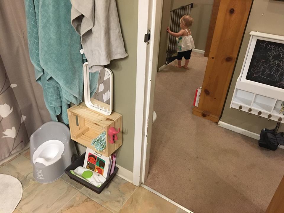 The bathroom and hallway. See how small it is? 