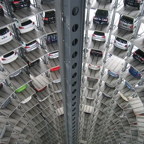 A car warehouse.