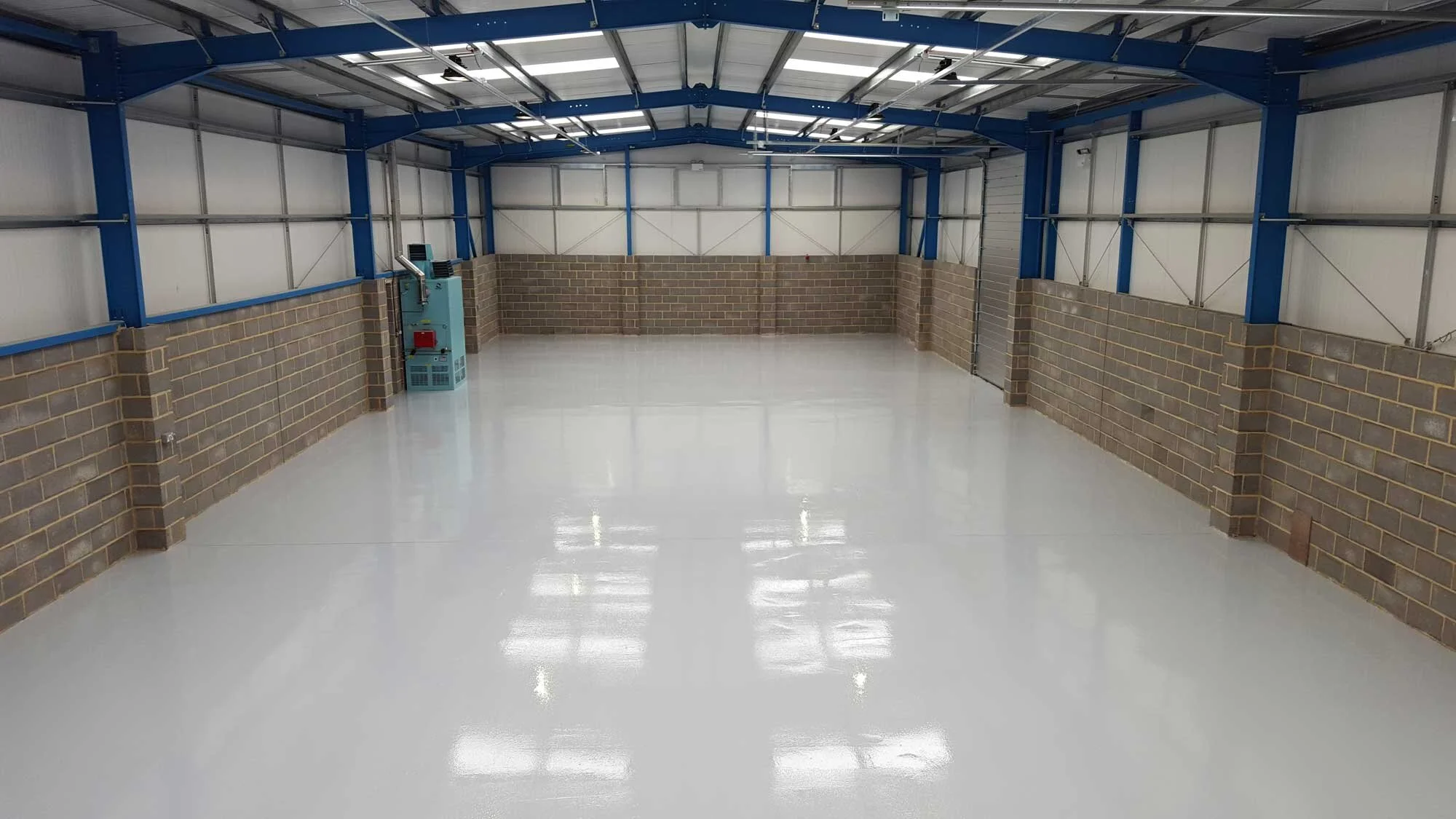 Solid epoxy coating.