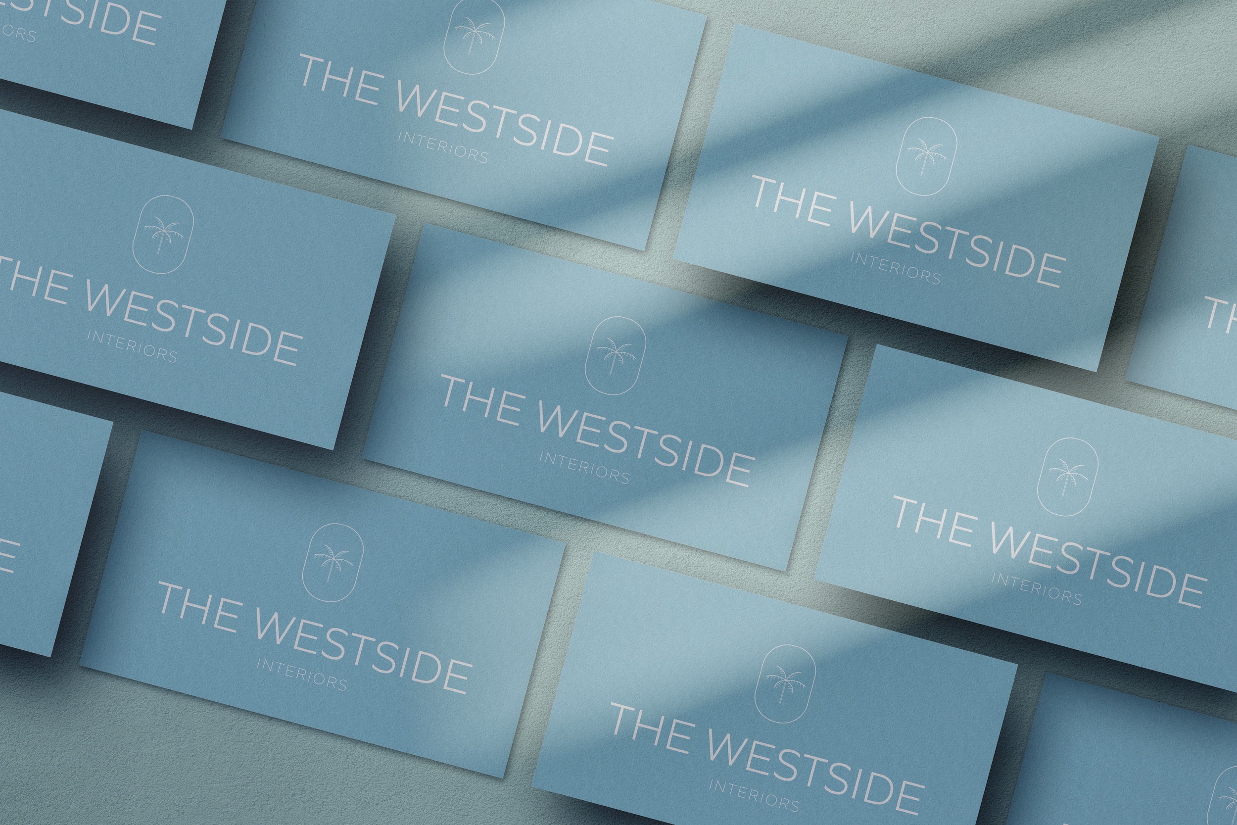 Business Card mockup in a grid