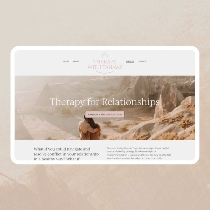 Embracing a new chapter: Step into Therapy with Tannaz&rsquo;s virtual haven for healing and transformation. This customized branding + web project had us building off of that &lsquo;sunrise feeling&rsquo; through her logo and site visuals. 🌅

Tanna