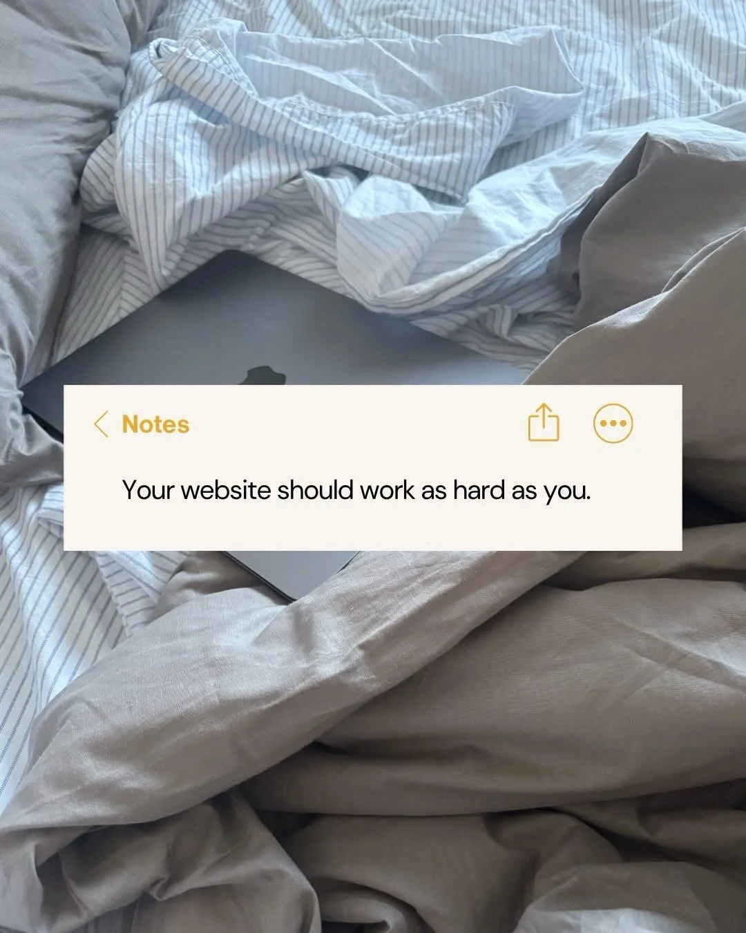You&rsquo;ve put so much into building your business.

Your website should reflect that. 🤍

It should capture what makes your business special, connect with the people you&rsquo;re here to serve, and make taking the next step feel easy.

A great web