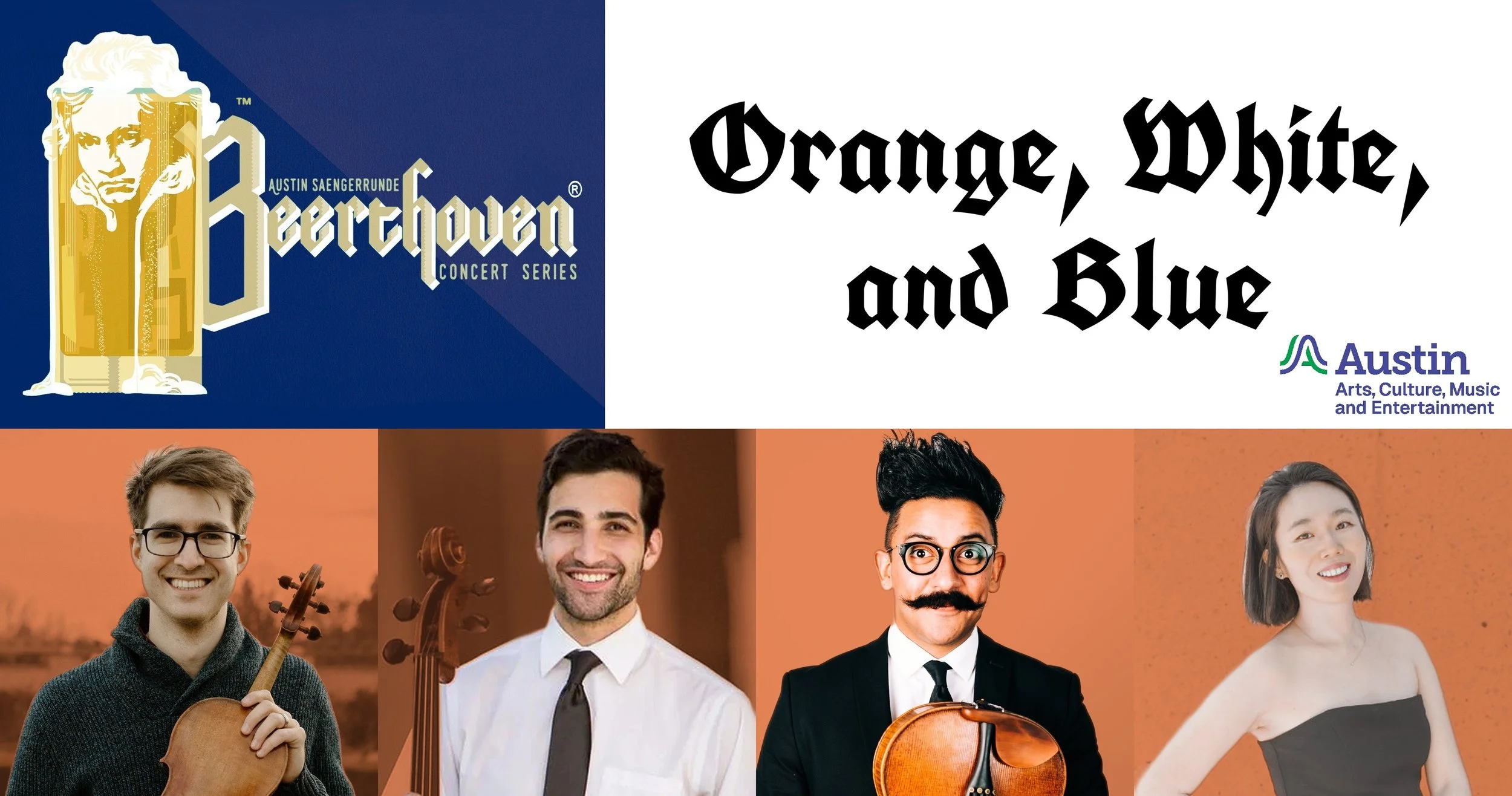 Orange, White, and Blue