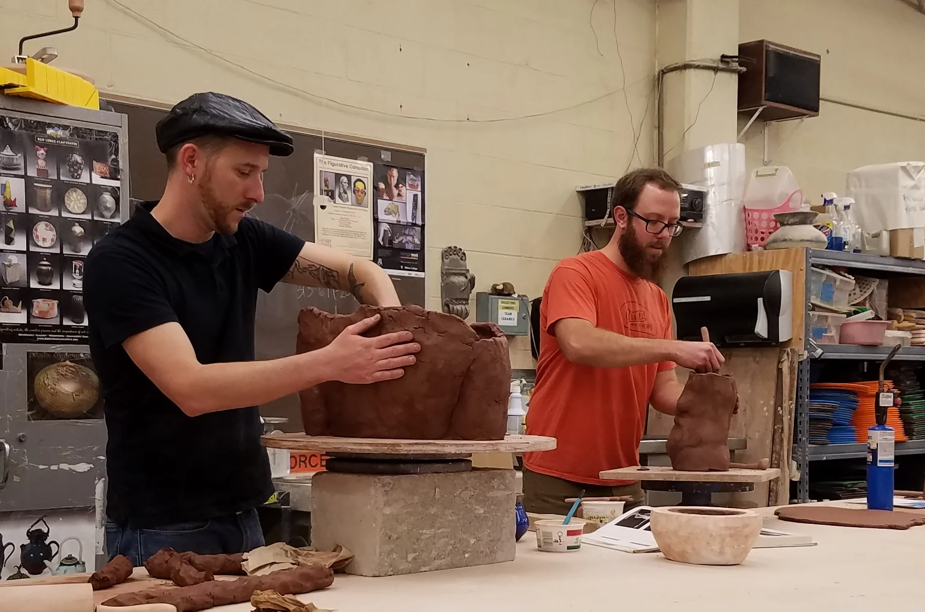 (Above) Demonstration at Henry Ford College in Dearborn, MI with my good friend and fellow Penland Alumn, Ben Lambert. (Below) My demonstration piece, made in approx. six hours.