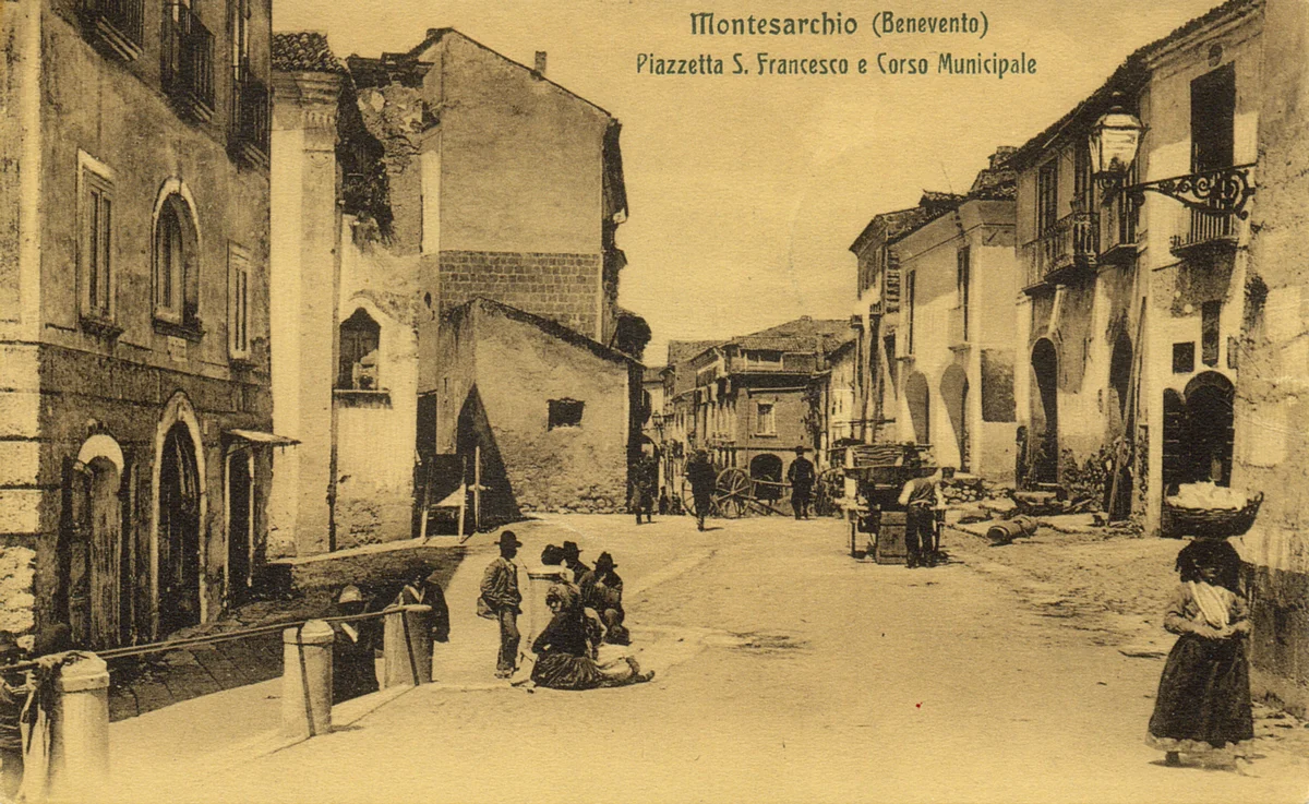 ca. 1920 postcard of Montesarchio. From the Archivio Storico of the Istituto E. Fermi