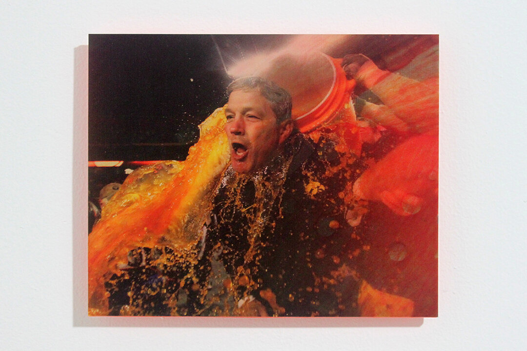   Thirst (Neon Orange #9096)  (lenticular photograph mounted to acrylic) 2015 
