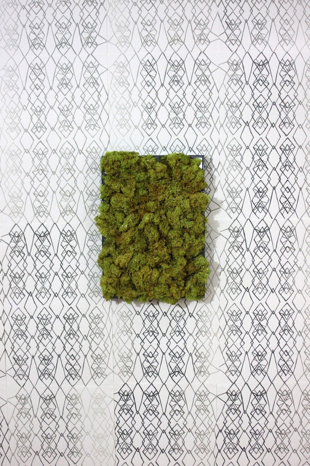   Untitled (Captured Moss)  (moss, acrylic resin on panel) 2015 
