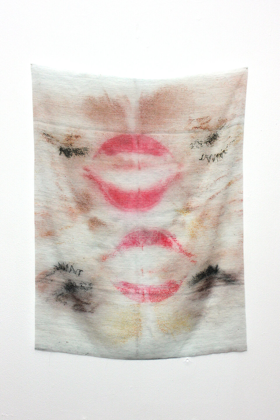  Mica Lilith Smith,  Monarch  (digitally scanned makeup wipe printed on chiffon) 2019 