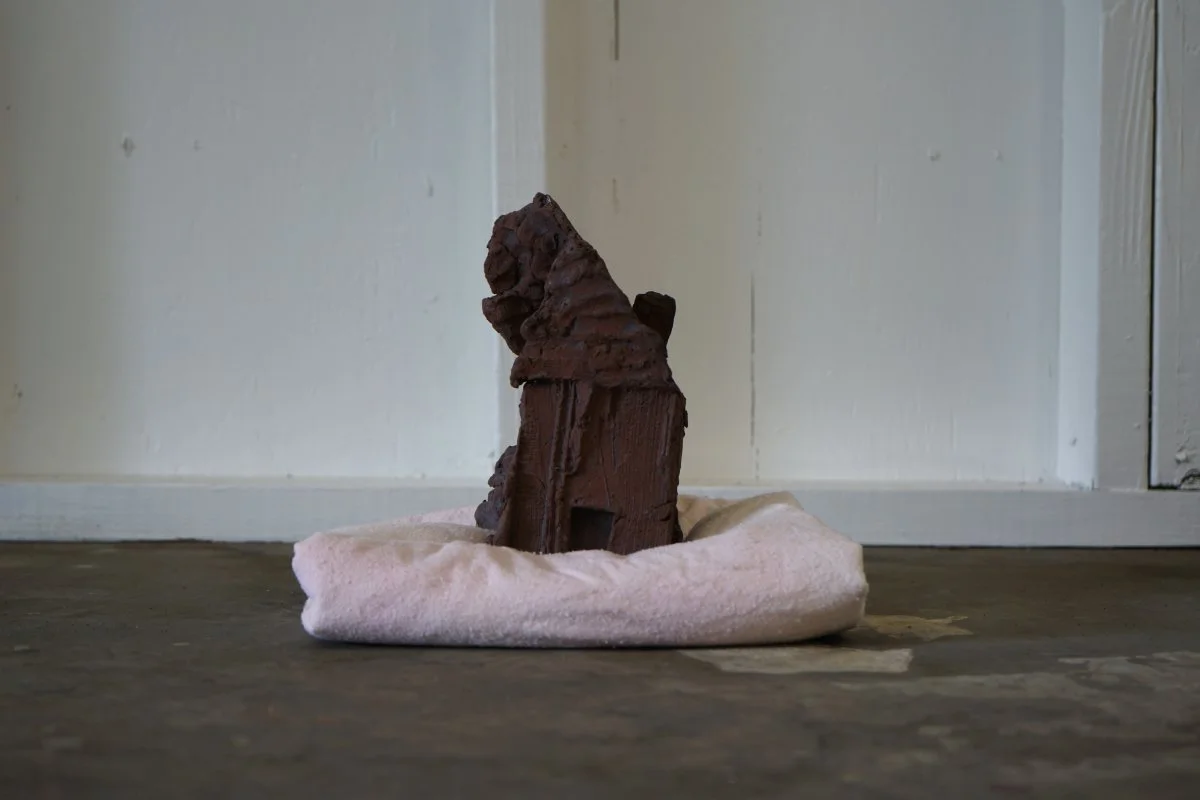  Dakota Parkinson   will i ever lay the idea of home to rest?   2025. Clay, oxide, linen. 