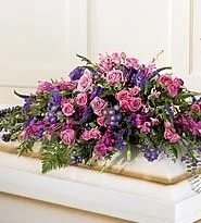 Pink and Purple Casket Spray