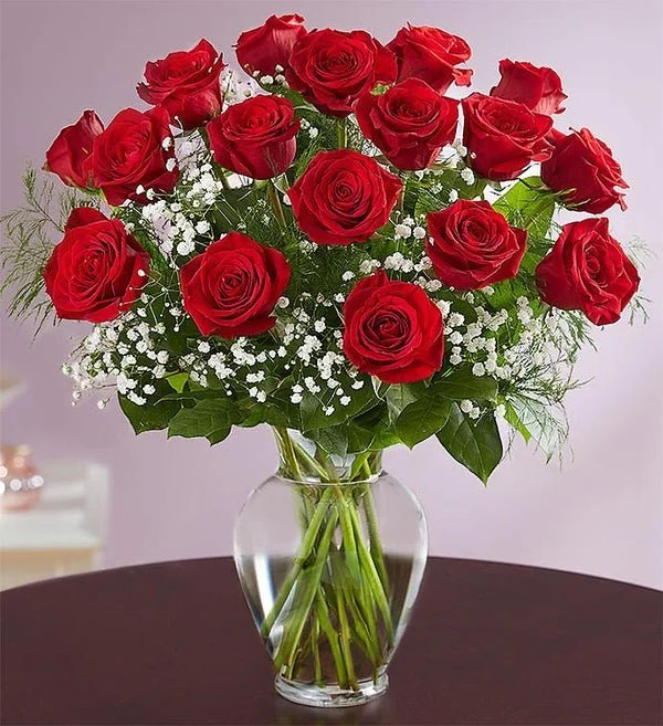 24 Roses Arranged in a Vase
