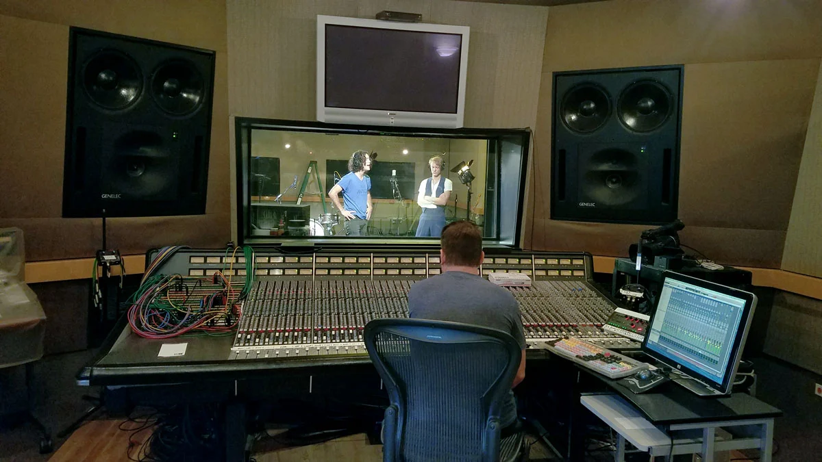 Joe Shadid, Remy Pettygrove and Rick Fritz @ Audiotree, recording CURTAINS music