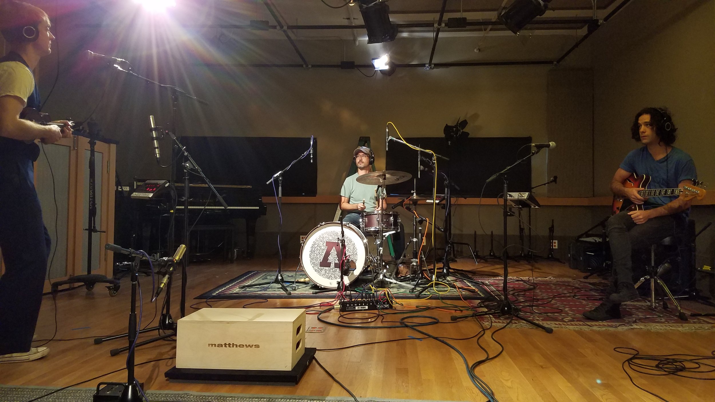Remington Pettygrove, Rob André and Joe Shadid at Audiotree