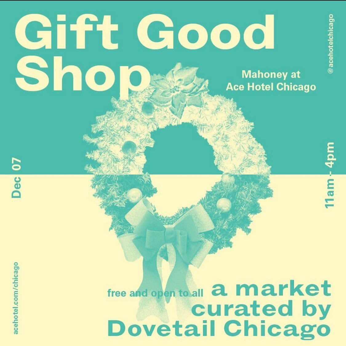 Save the date! Sat. Dec 7th #CockBloq will be at @acehotelchicago #giftgoodshop, a market curated by @dovetailchicago